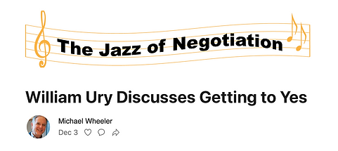 The Jazz of Negotiations